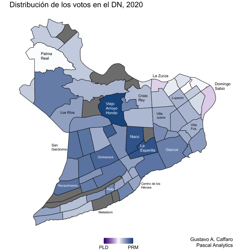 ¿Cómo votaron los barrios del DN en las elecciones presidenciales del pasado julio?